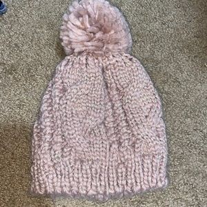 womens pink beanie hat With Pom